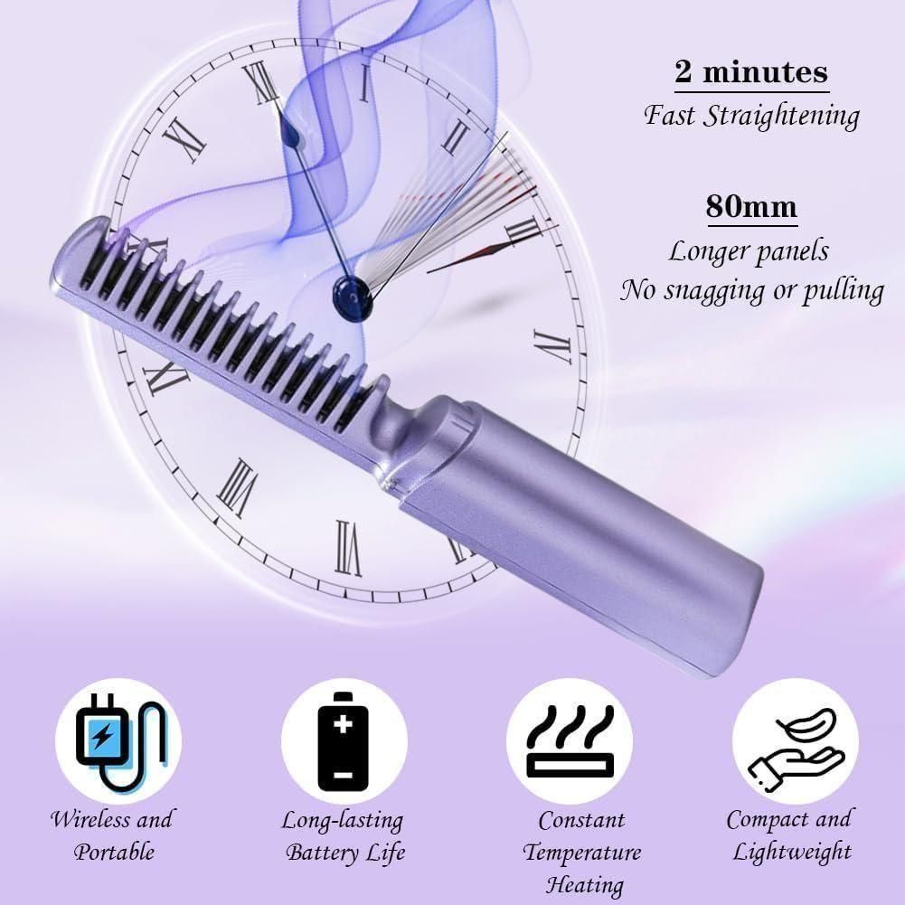 Rechargeable Hair Styling Hot Comb
