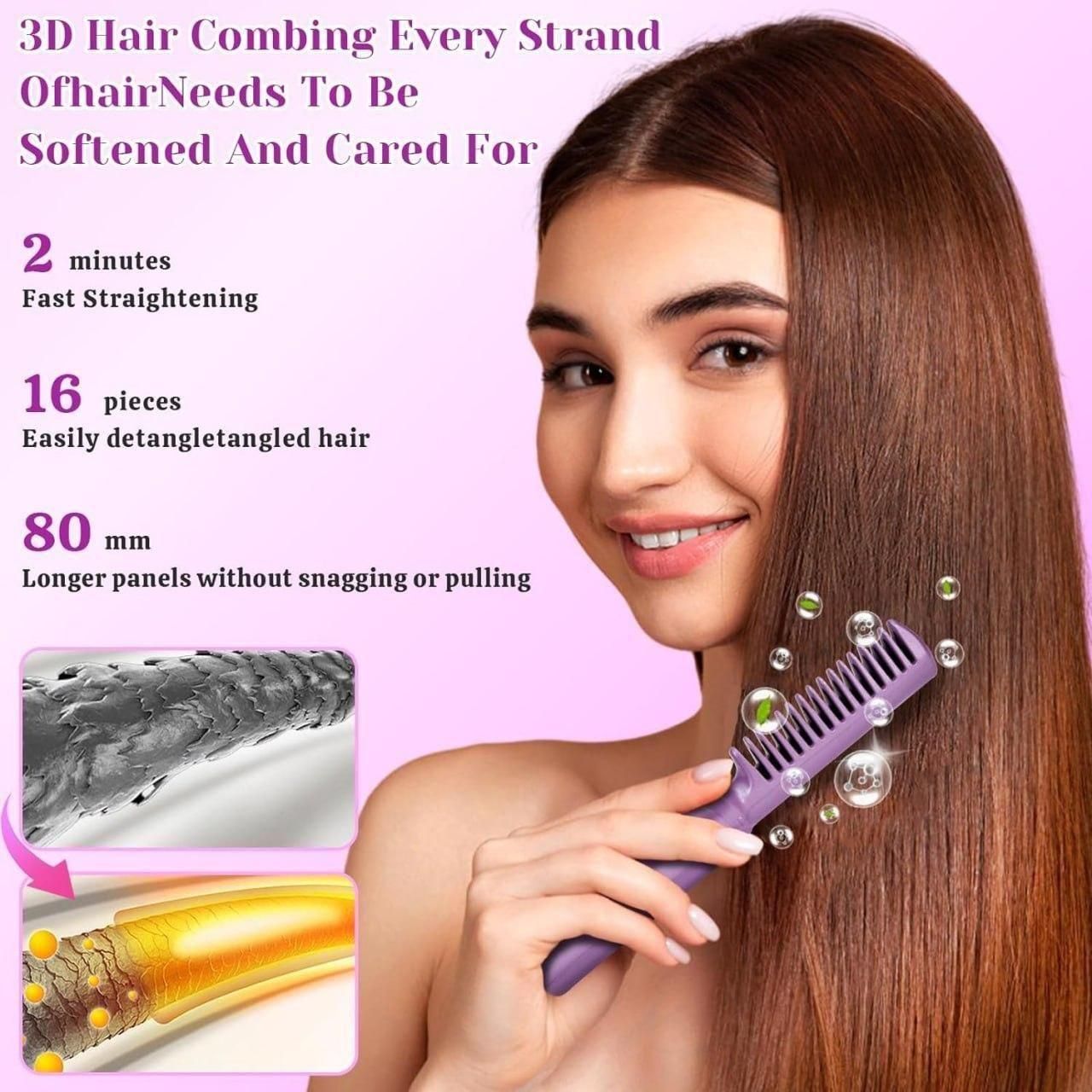 Rechargeable Hair Styling Hot Comb
