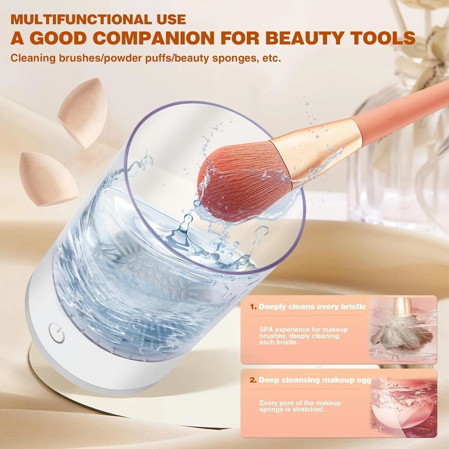 Automatic Makeup Brush Cleaner